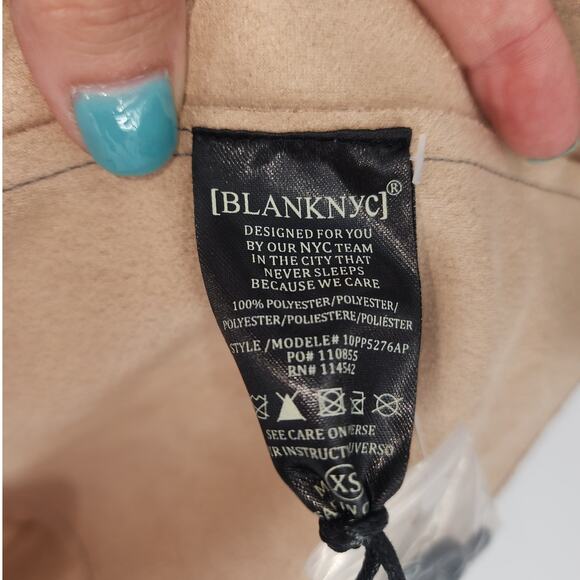 BlankNYC Plaid Button Front Longline Coat Gray Check Women’s Size XS - Picture 10 of 13